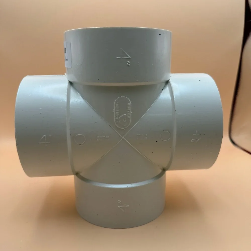 Canplas‎ 414450BC PVC Sew 4 Cross Sewer and Drain 4 In